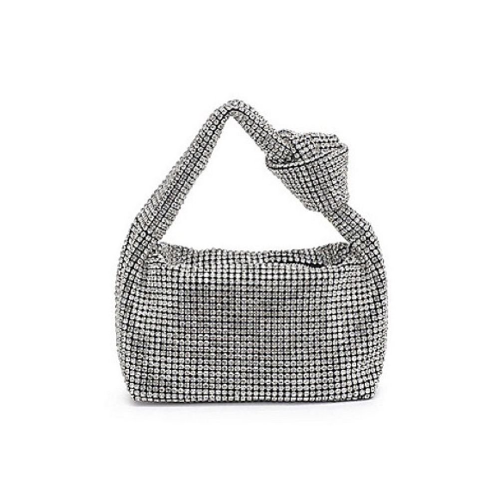 Urban expresiones Elegant Silver Crystal-Embellished Women's Bag